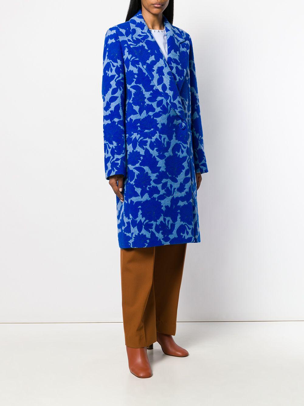 Blue floral coat clearance