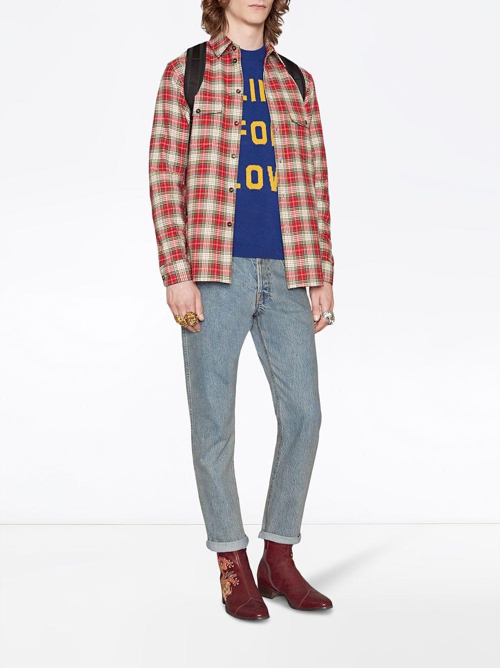 gucci blind for love tiger sweater