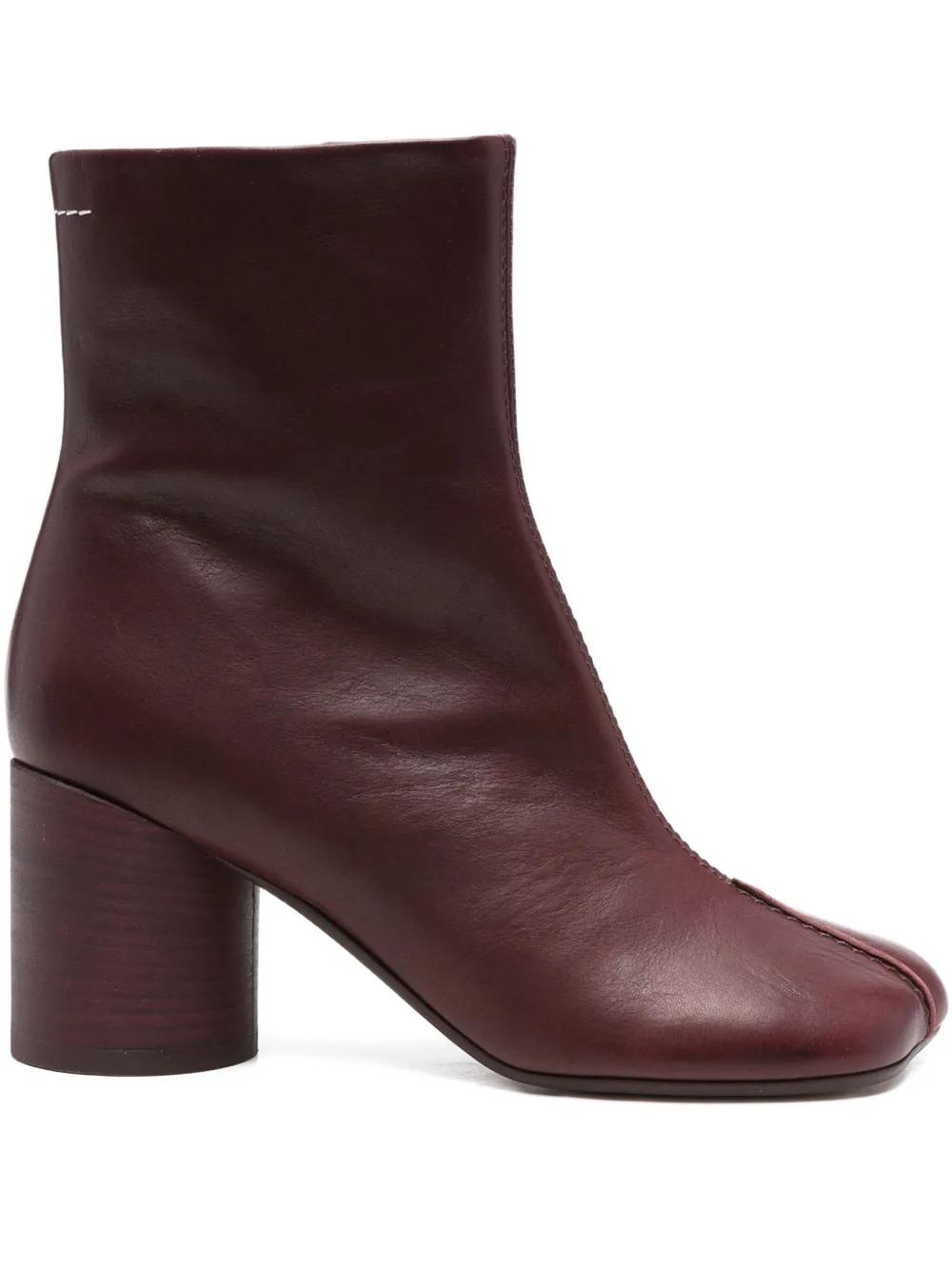 【MM6 Maison Margiela】Ankle Boots Sudan Brown MM6 Maison Margiela 70mm Anatomic Stitch Ankle Boots | Brown