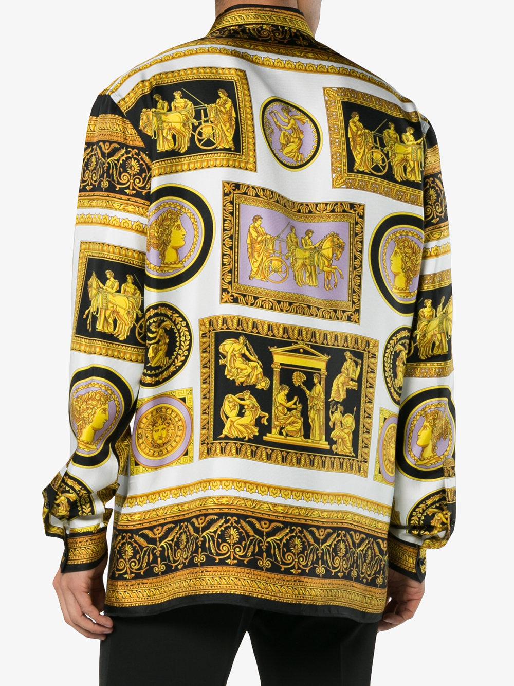 buttercream silk shirt and it versace