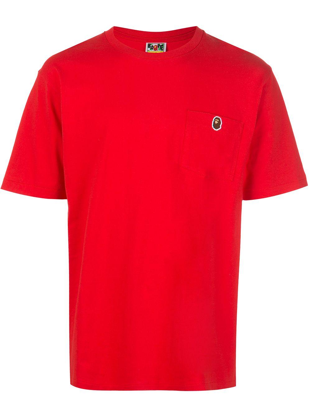 A Bathing Ape Cotton One Point Pocket T-shirt in Red for Men - Lyst