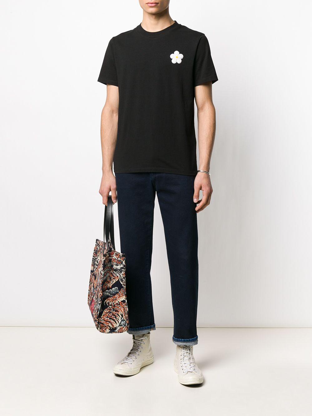 Sandro Floral Embroidered T-shirt in Black for Men | Lyst