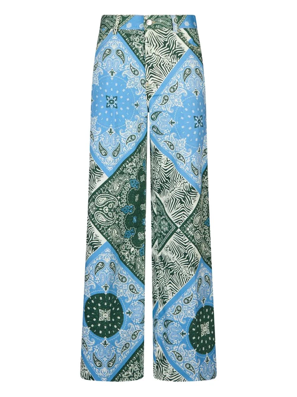 パンツ LIU JO PRINTED PANTS Liu Jo Printed Trousers in Blue | Lyst