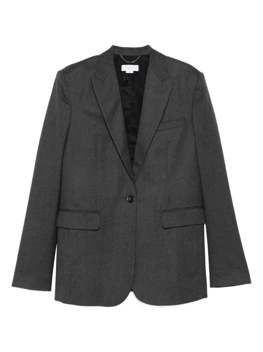 【STELLA MCCARTNEY】クロップド テーラード ブレザー Women クリーム クロップド テーラード ウール ウエストコート