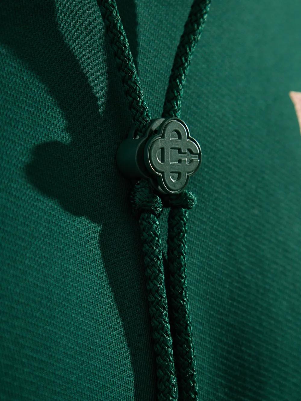 CASABLANCA Gothic Stacked-Logo Hoodie in Green for Men | Lyst