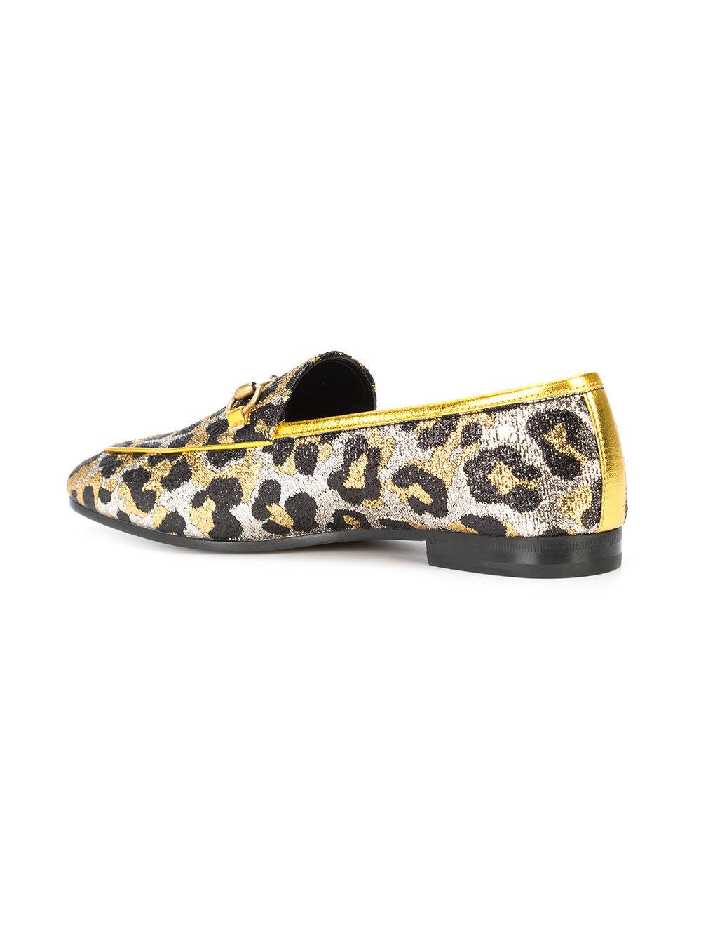 gucci leopard loafers