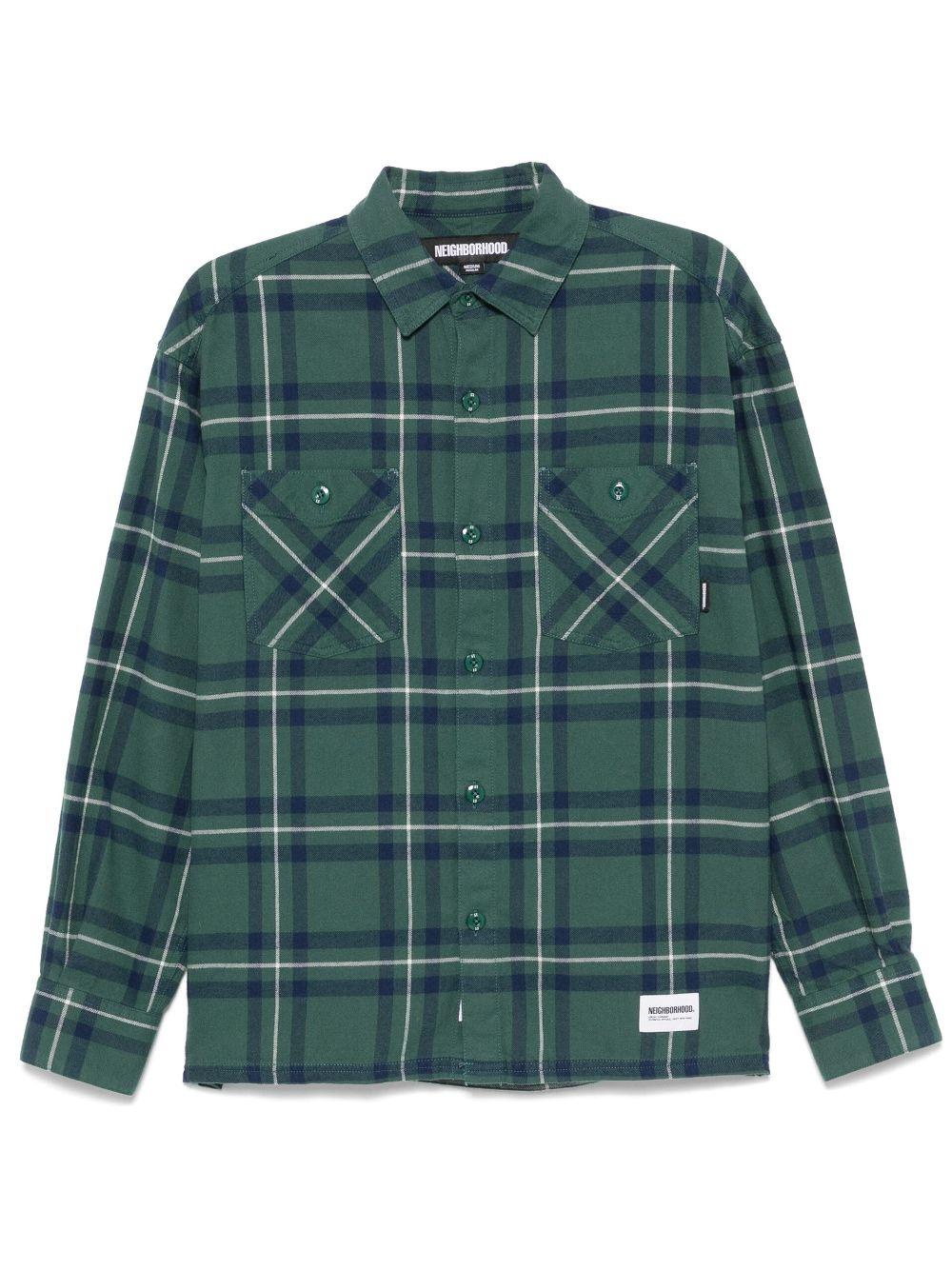 Neighborhood メンズ グリーン チェック シャツ シャツ 