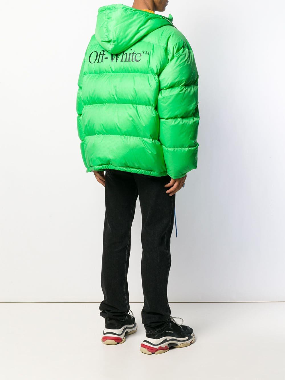 Off white anorak jacket green hot sale
