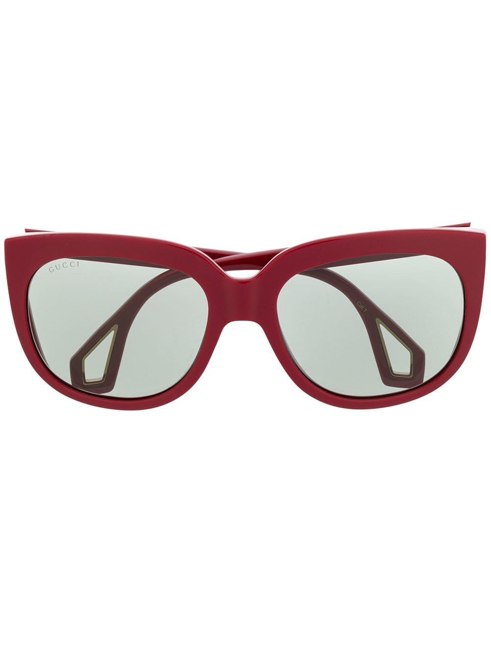 gucci red lens sunglasses