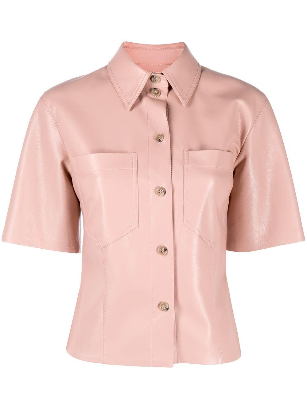 Nanushka Short-sleeved Faux-leather 