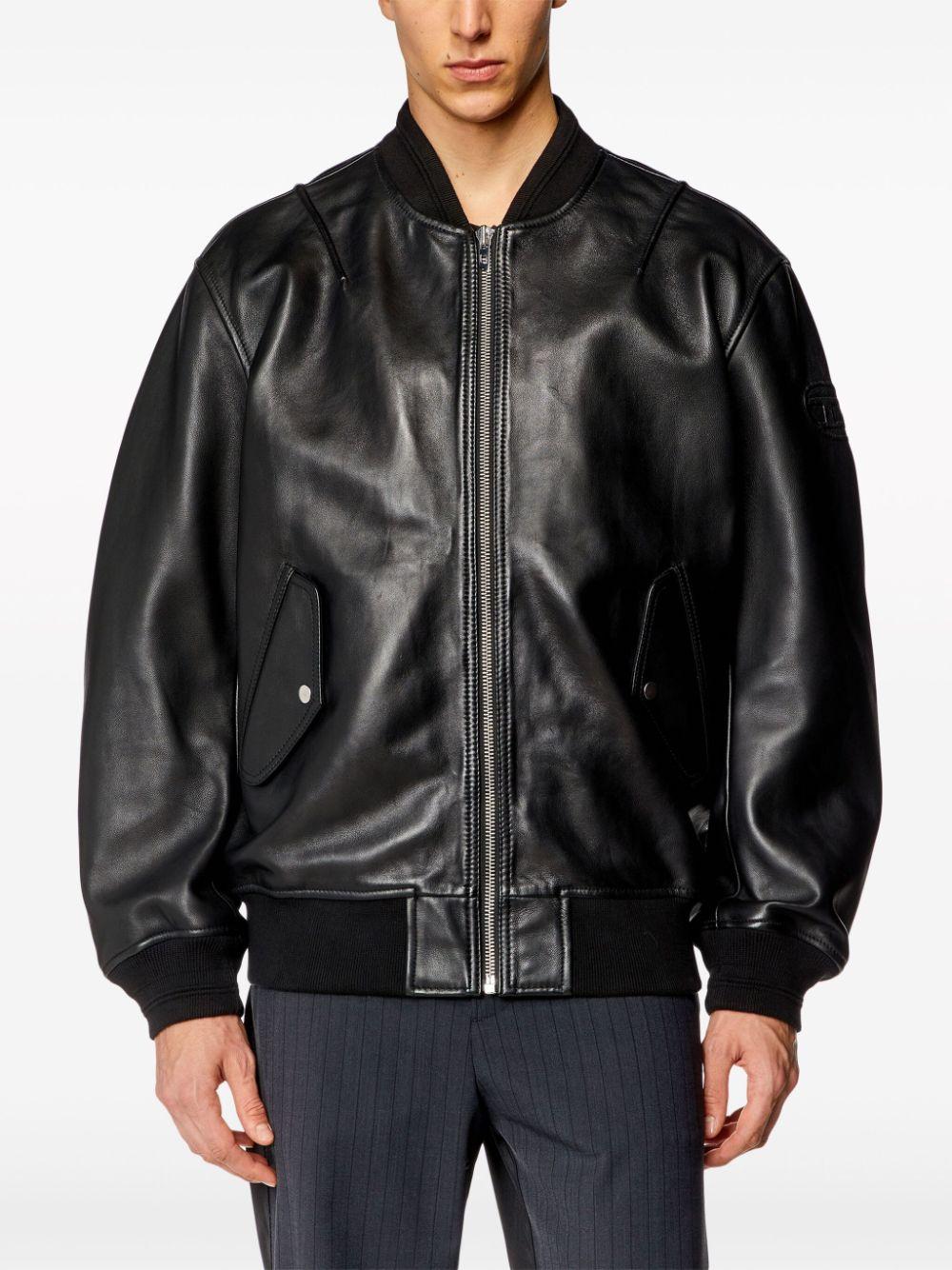 DIESEL L-Pritts-New Leather Jacket in Black for Men | Lyst