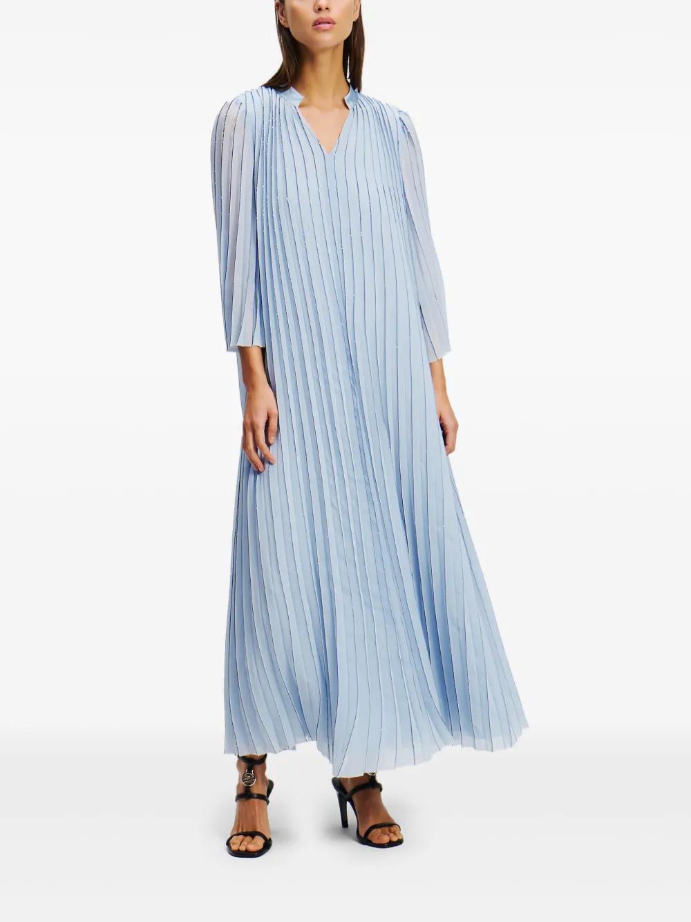 house of cb blue and white dress Joseph Martini Habotai Silk Dress - Size 36 - Blue main image 0