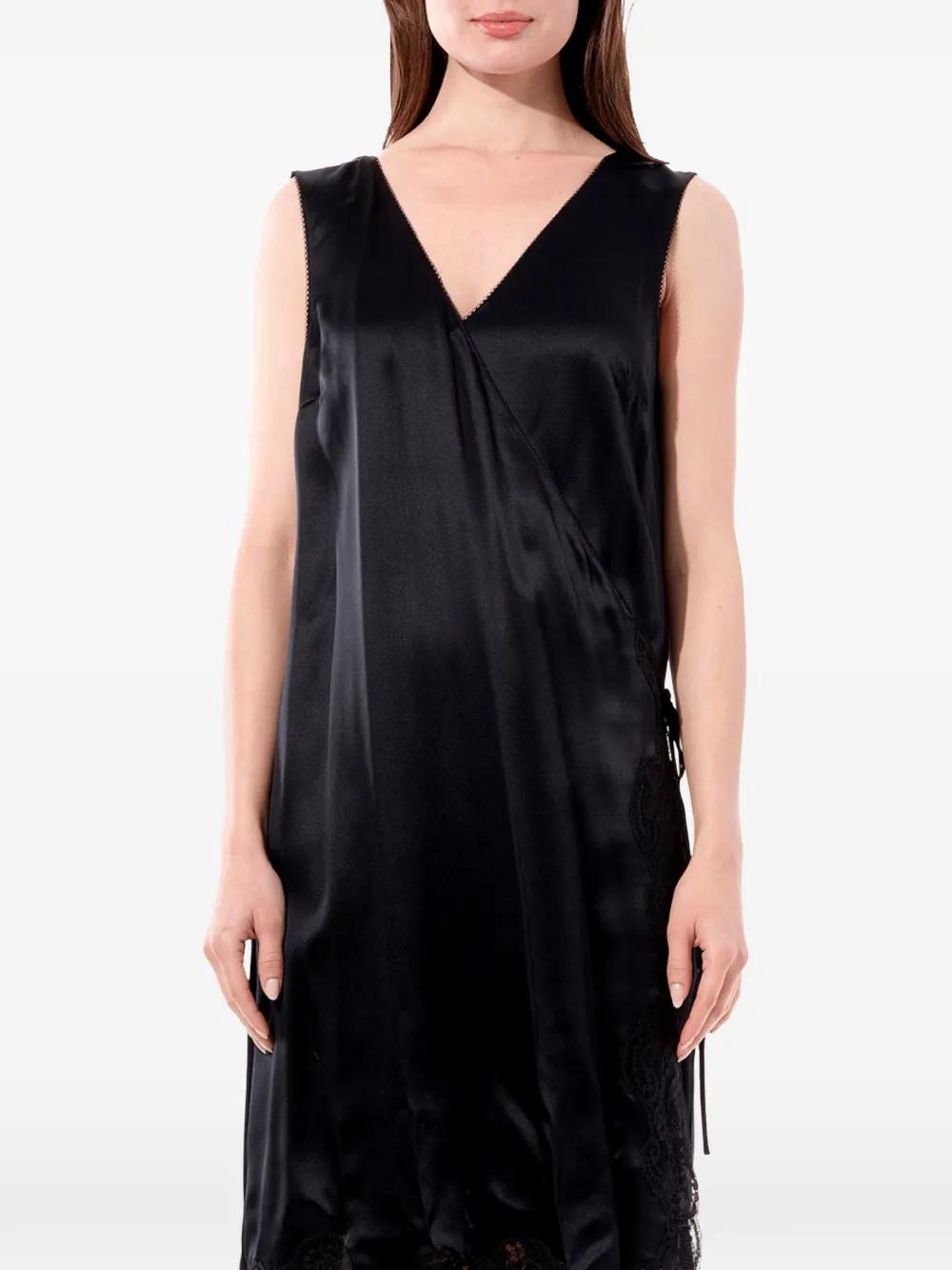 balenciaga black silk dress Balenciaga Black Draped Mini Dress – Treasures of NYC main image 0