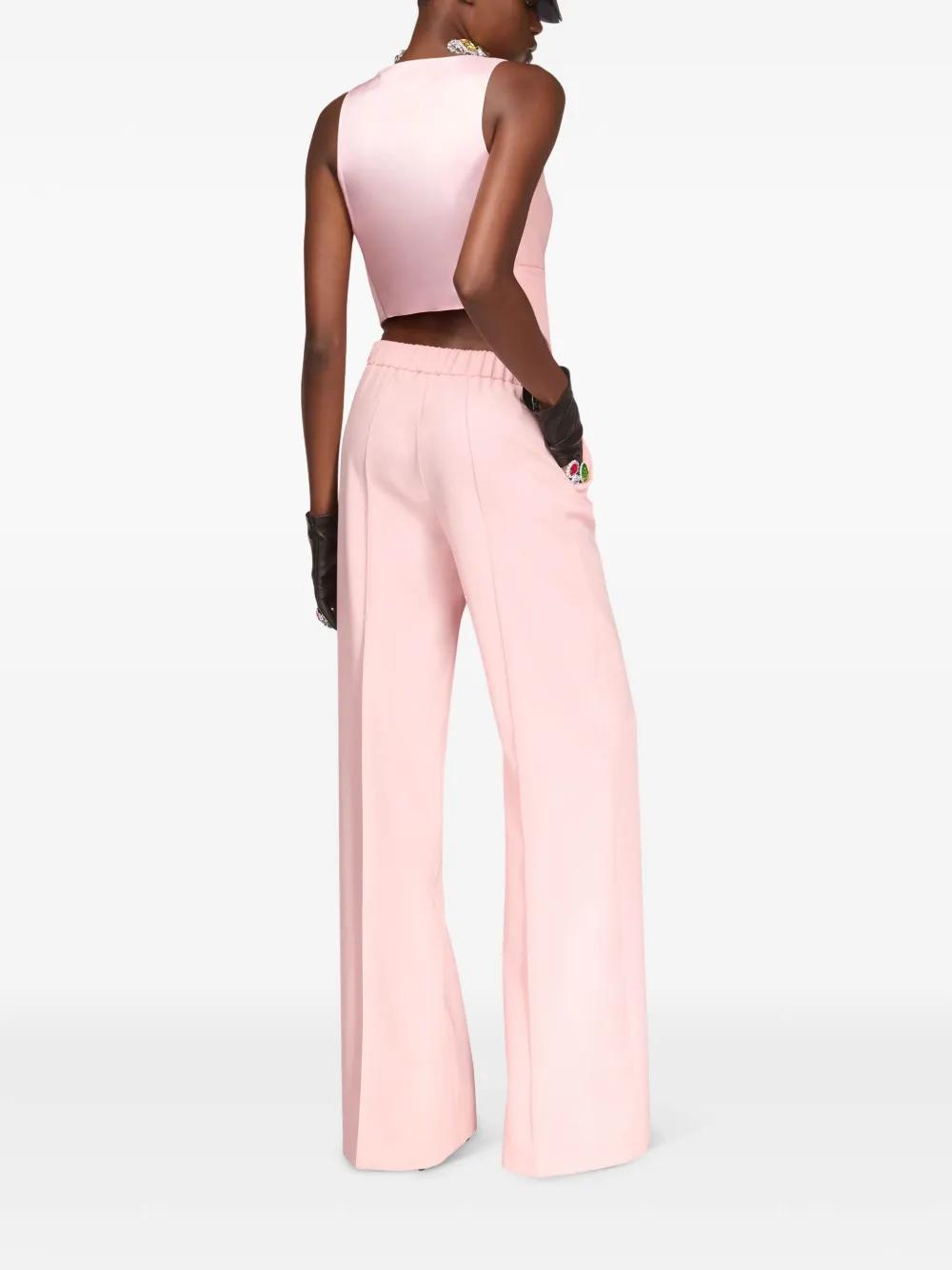 Area Crystal-Embellished Trousers in Pink | Lyst