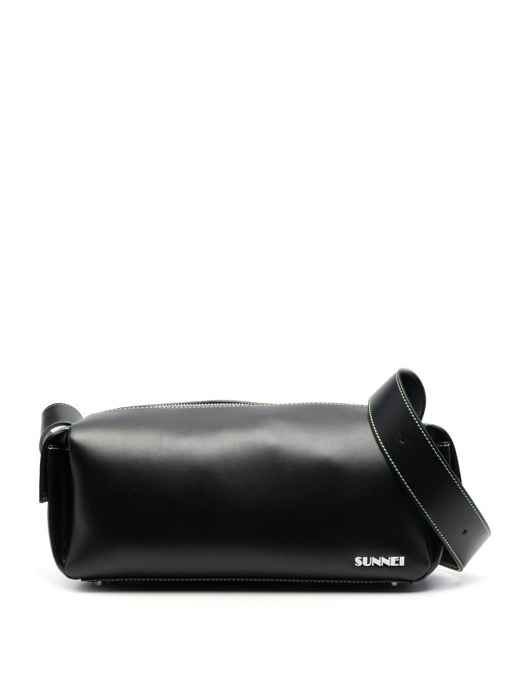 Sunnei Bauletto Leather Shoulder Bag in Black | Lyst