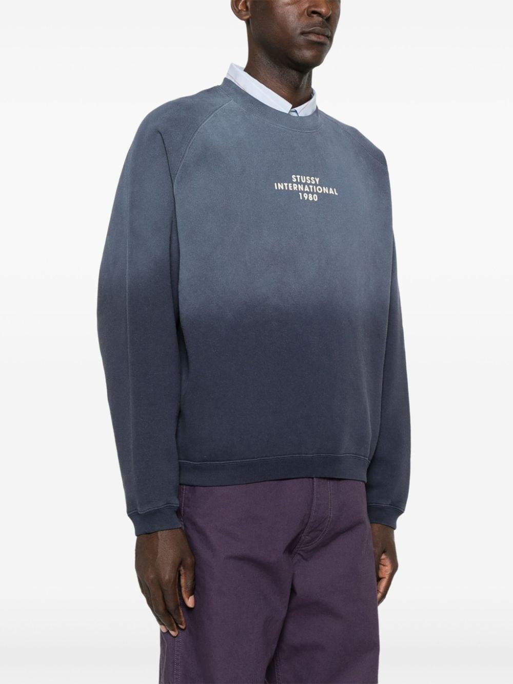 Stussy Raglan Sleeve Crew Sweatshirt in Blue for Men | Lyst