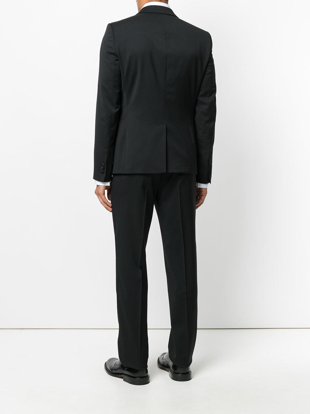 Emporio Armani Wool Tuxedo Suit in Black for Men - Lyst