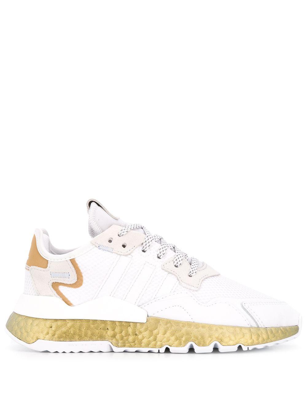 adidas Leather Nite Jogger Chunky Sneakers in White - Lyst