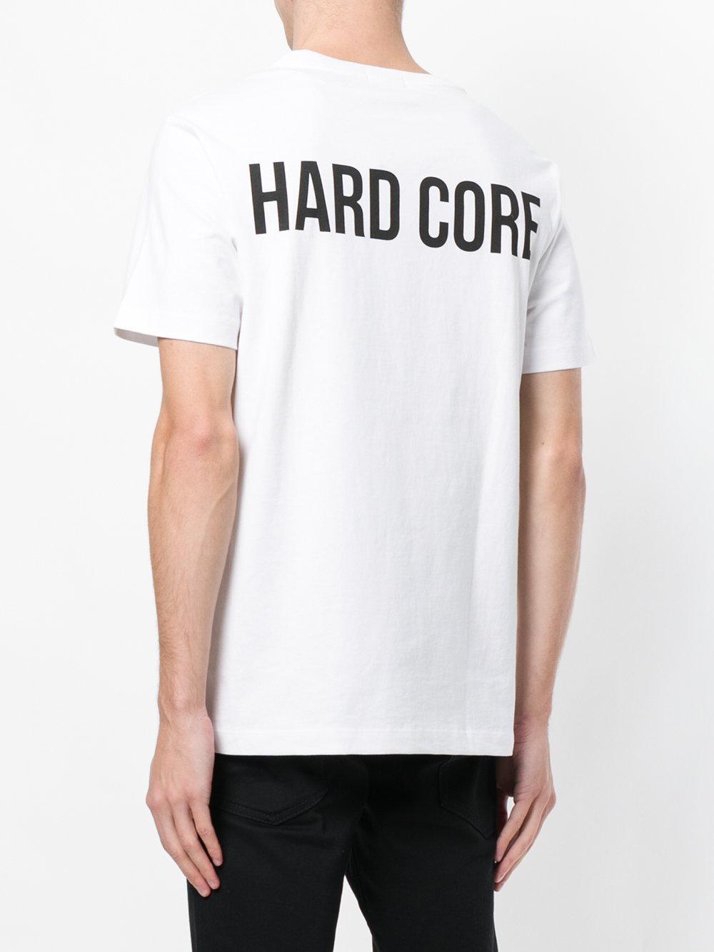 Calvin Klein Cotton Hardcore Logo T-shirt in White for Men - Lyst