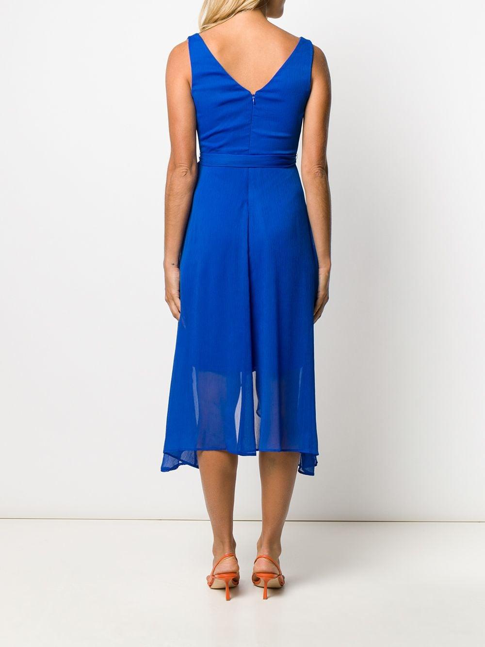 DKNY Asymmetric Wrap Dress in Blue | Lyst