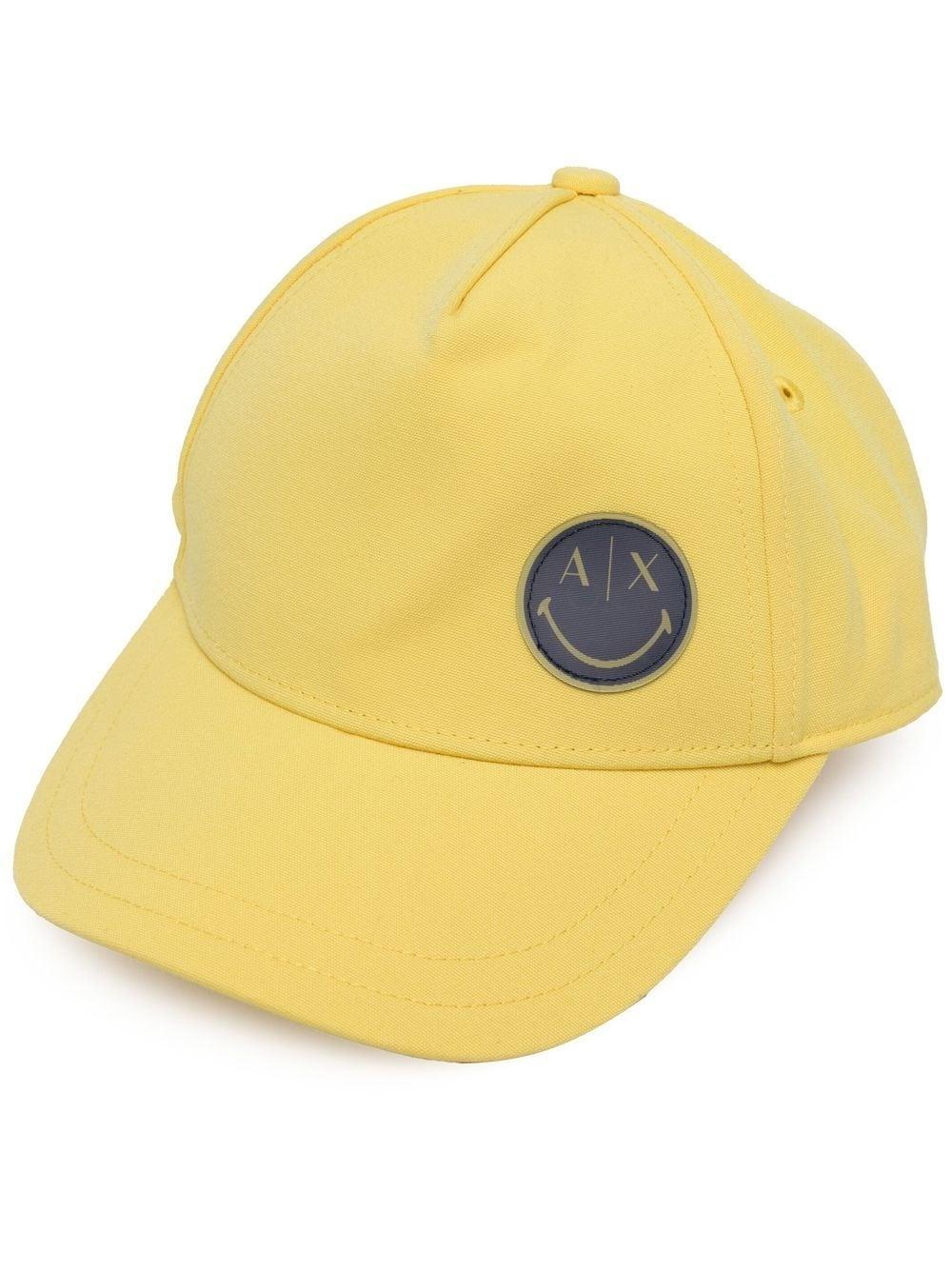 Armani Exchange Cotton Logopatch Baseball Cap in Yellow for Men Lyst