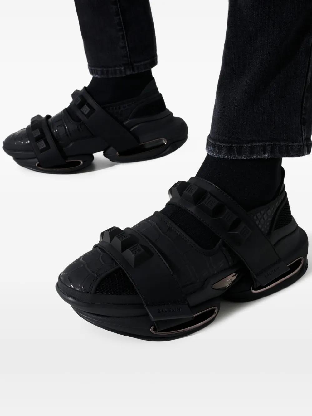 メンズ Balmain B-Bold スネークパターン スニーカー ブラック | Lyst