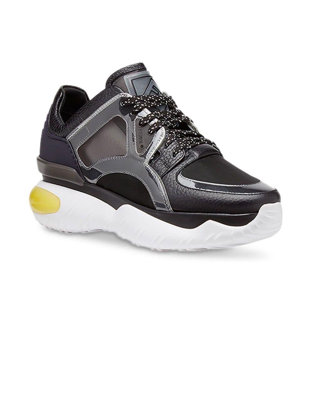 fendi sheer panels chunky sneakers