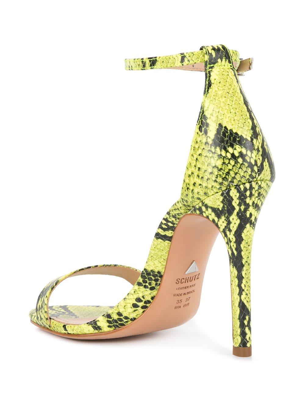 River Island strappy tie up heeled sandal in blue snake print | ASOS