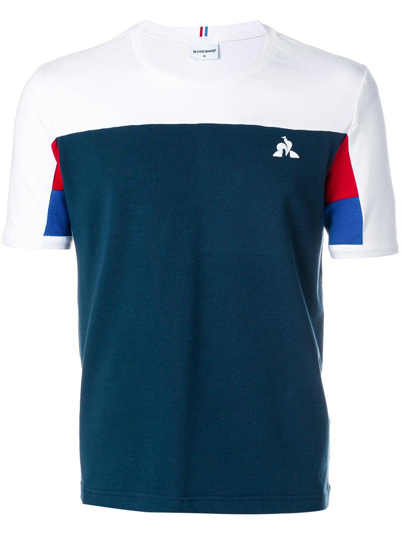 Le Coq Sportif Cotton Football T-shirt in Blue for Men - Lyst