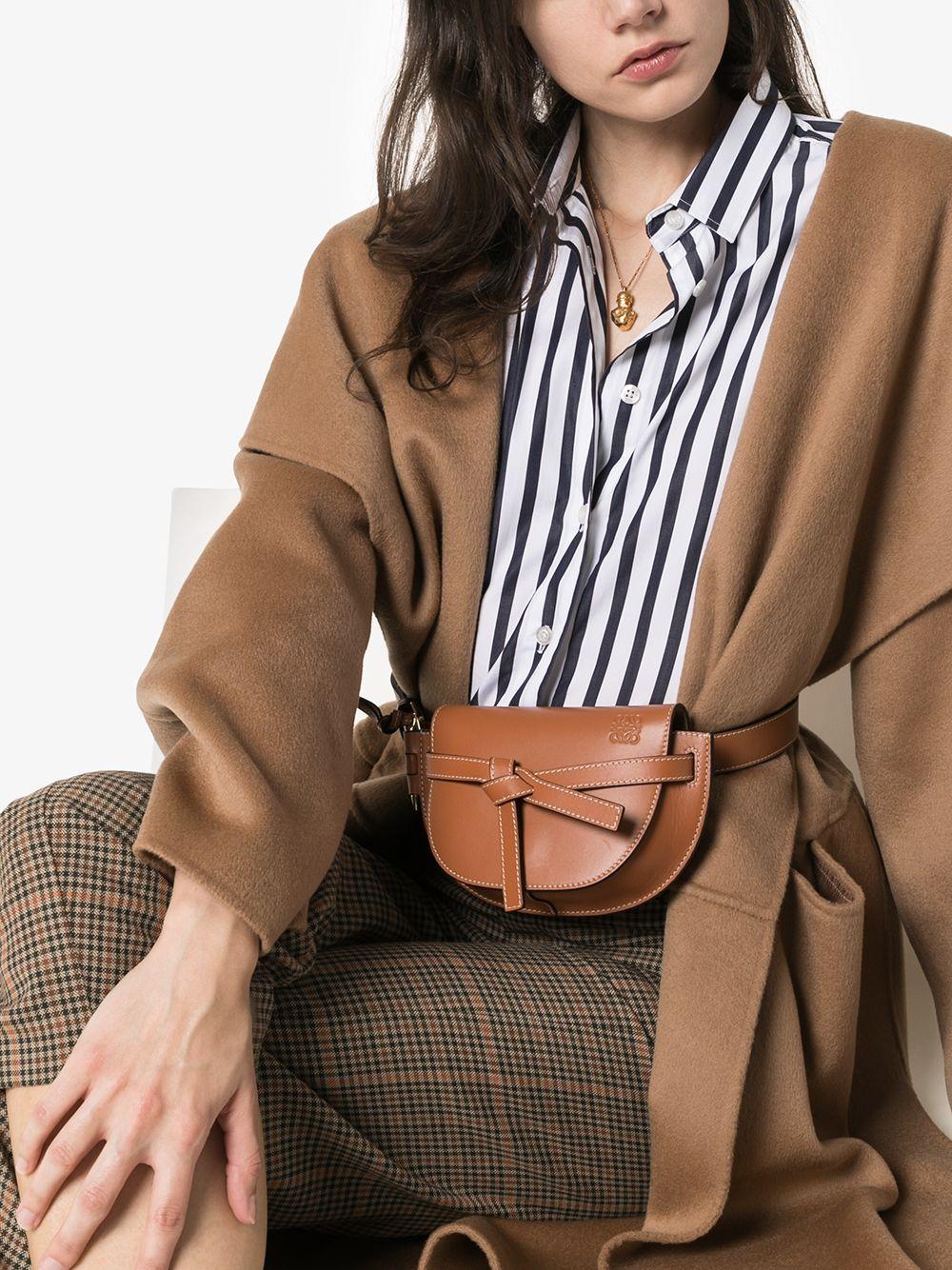 Loewe Brown Gate Leather Belt Bag | Lyst