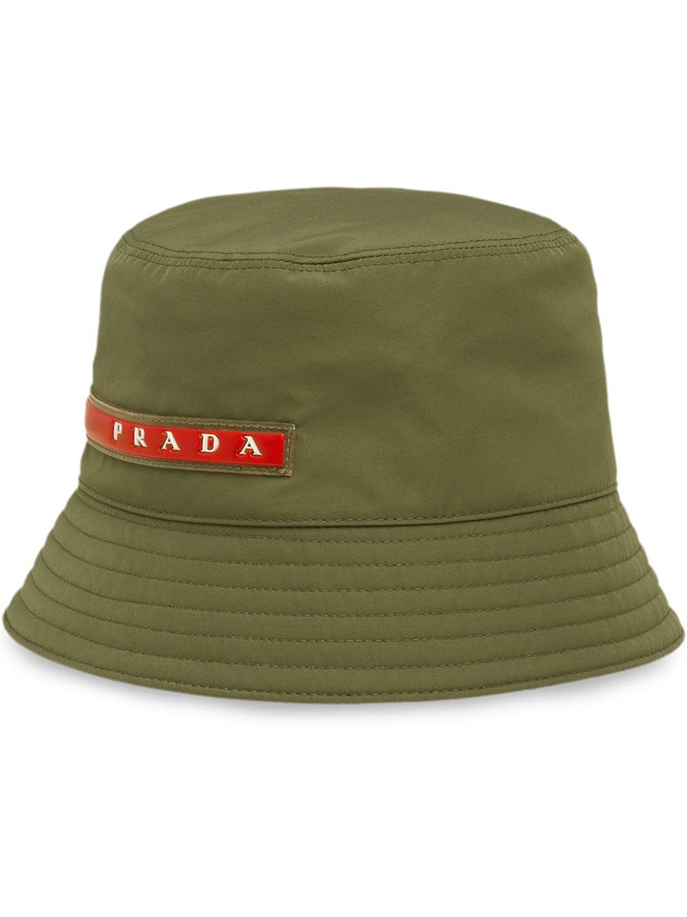 prada bucket hat green
