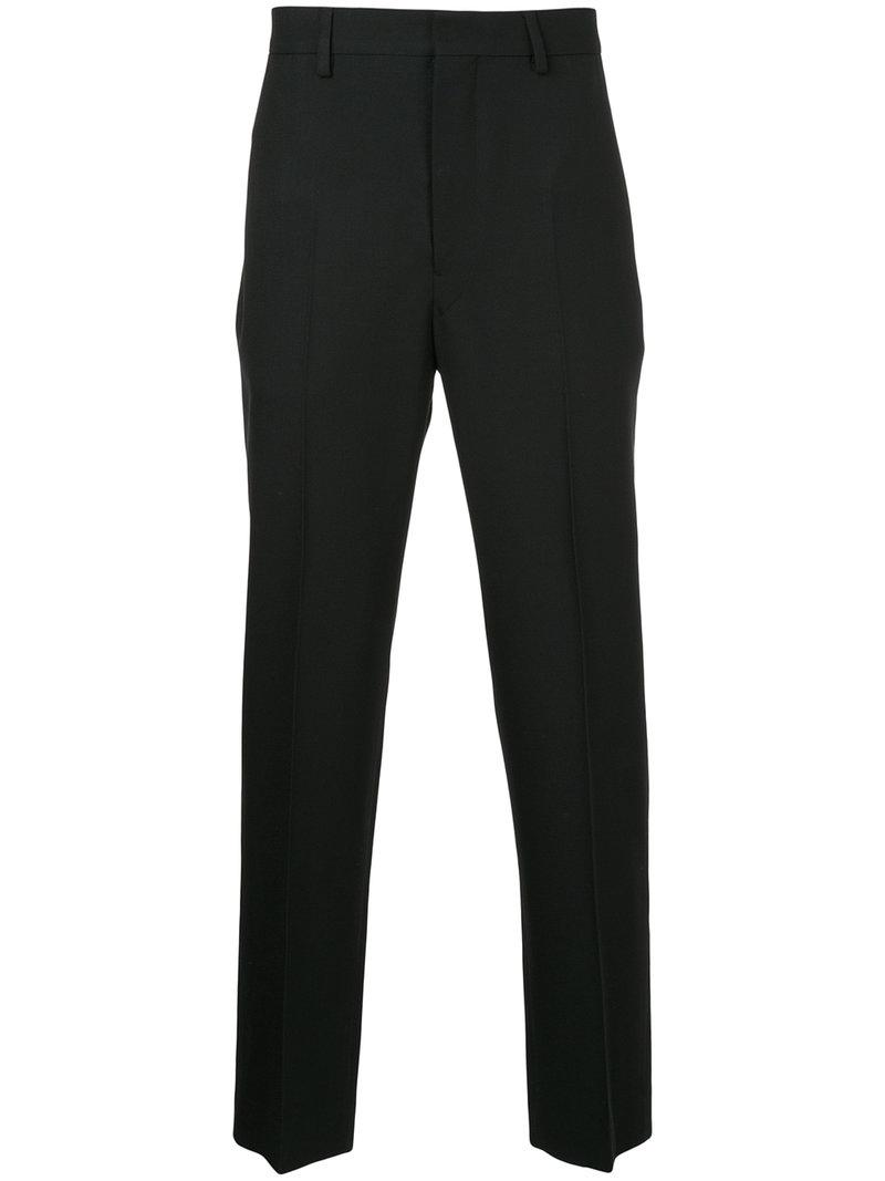 Lemaire Wool Tailored Trousers in Black for Men - Lyst