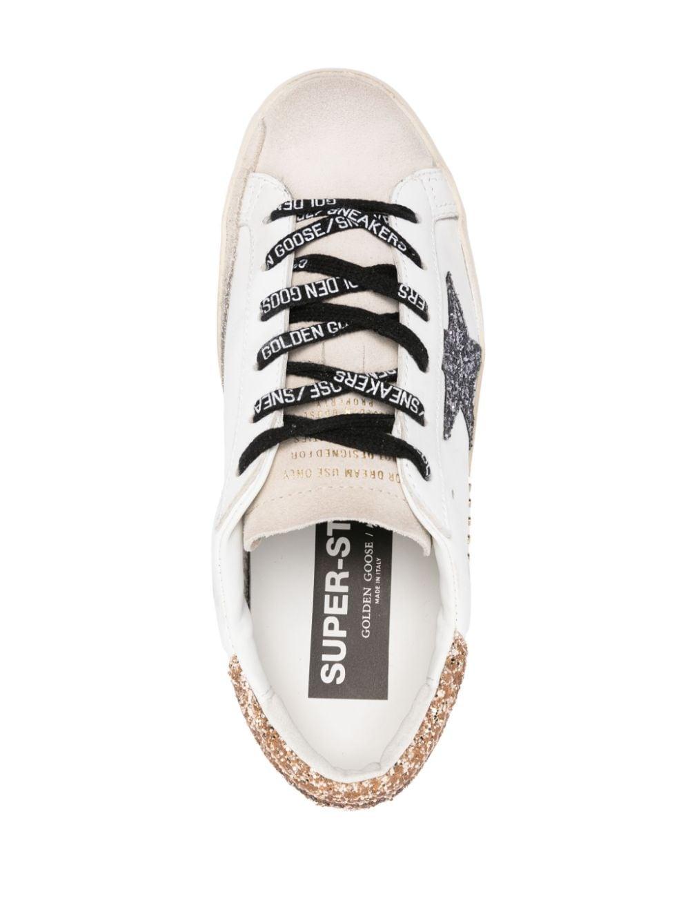 Golden Goose Super-Star glitter-embellished sneakers - White