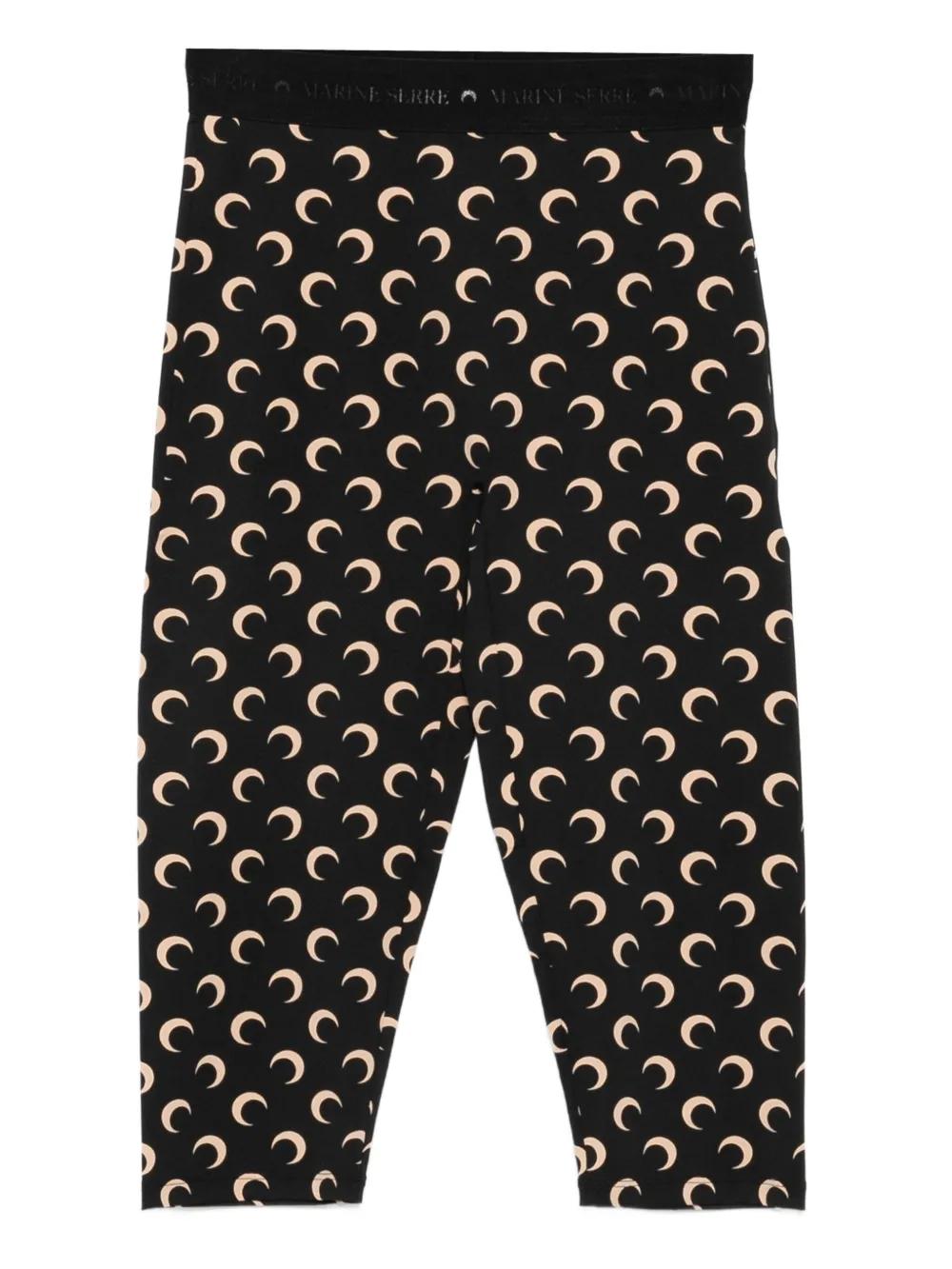 パンツ MARINE SERRE SATIN PANTS MOON Moon Sun Satin Jacquard Drawstring Trousers • Marine Serre