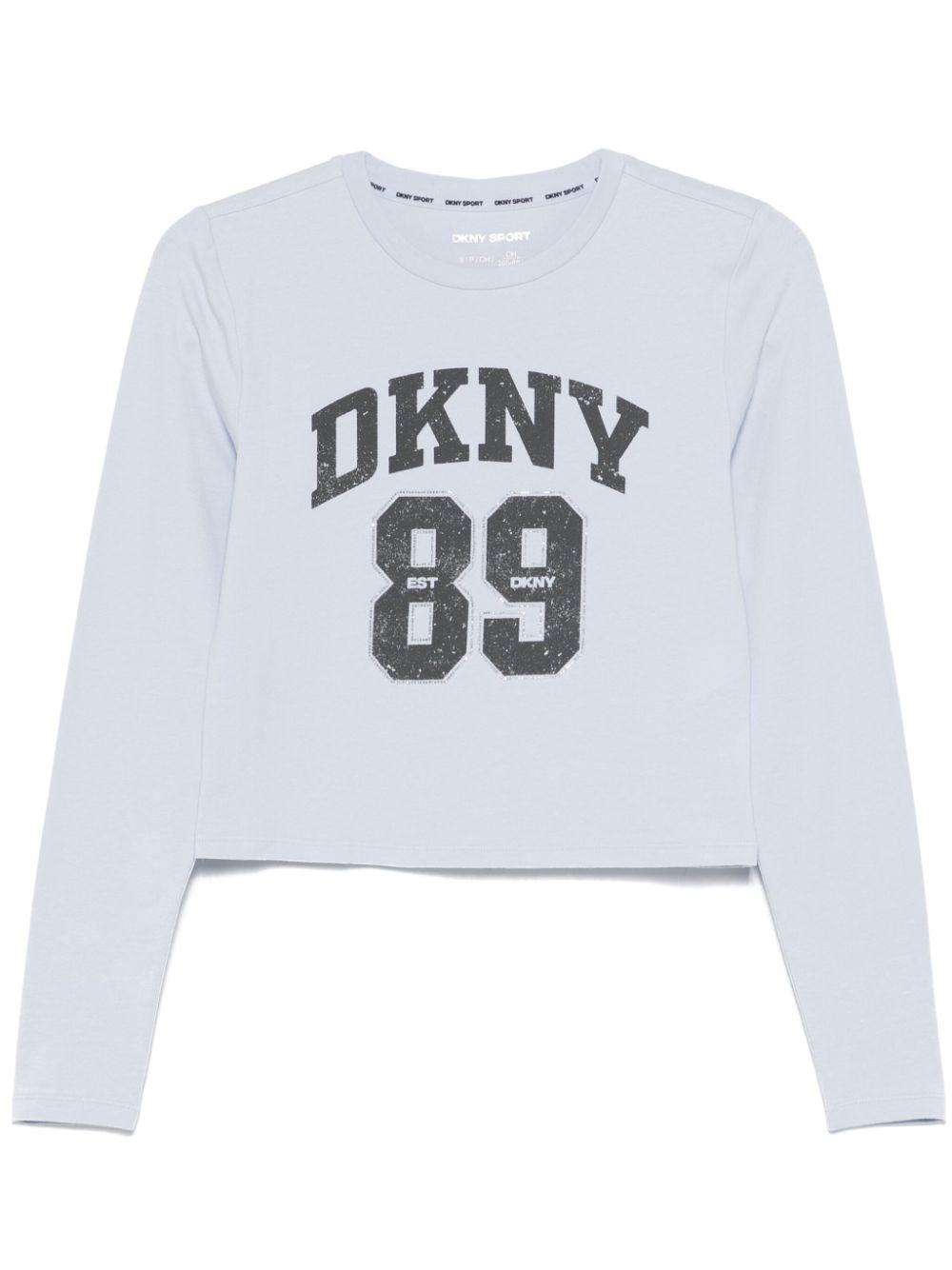DKNY レディース ホワイト ロゴ Tシャツ トップス