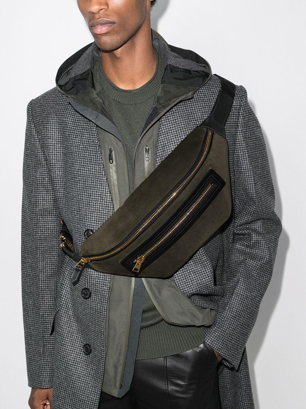 Tom Ford Suede Crossbody Bag in Green (Black) for Men Lyst