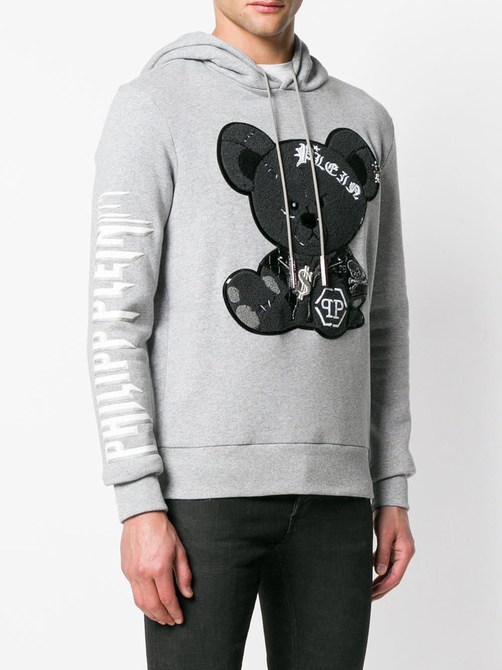 grey teddy bear hoodie