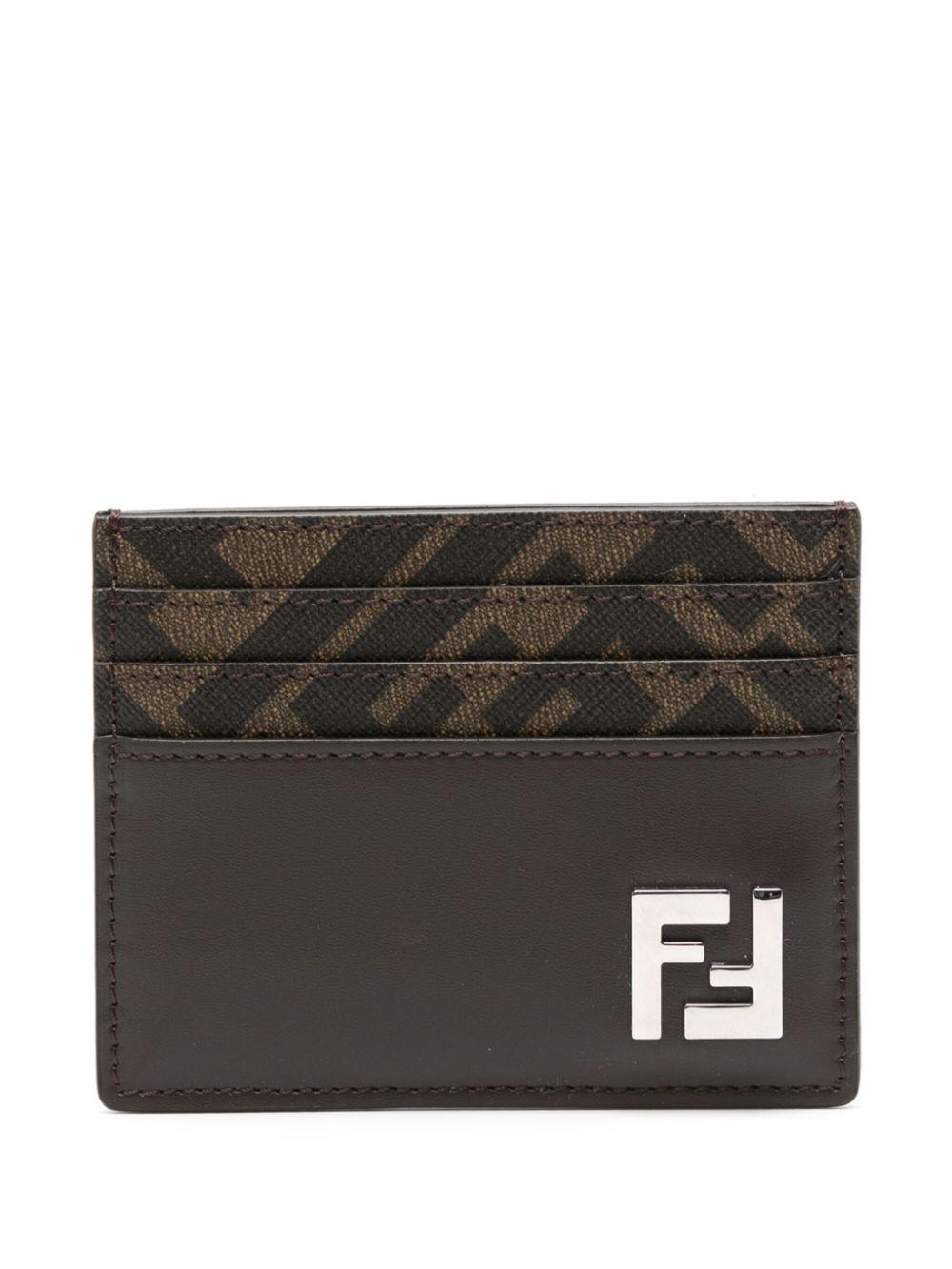 Fendi メンズ ブラック モノグラム カードケース 財布 & カードホルダー