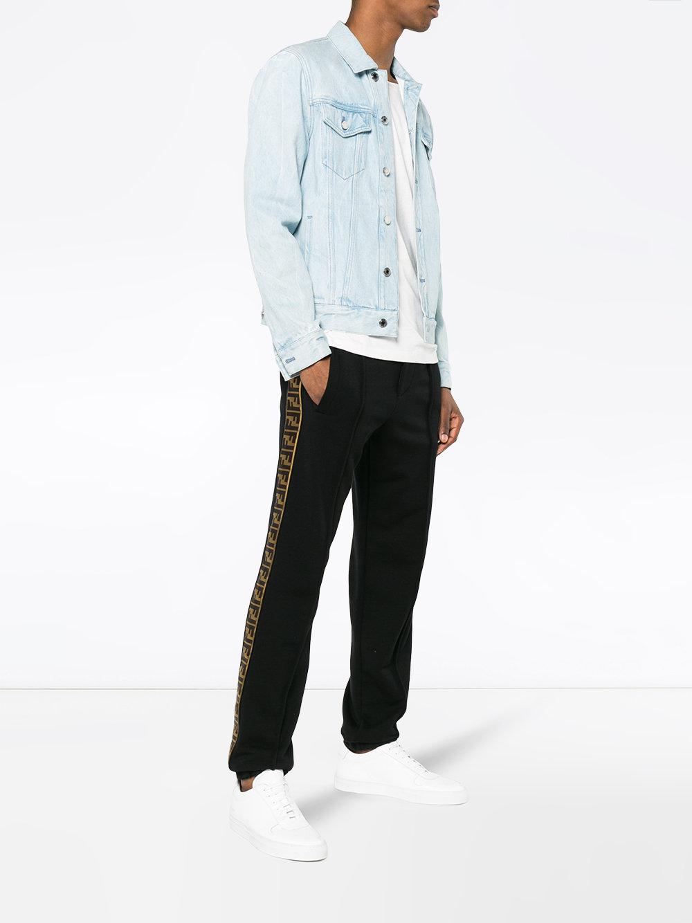 fendi logo track pants