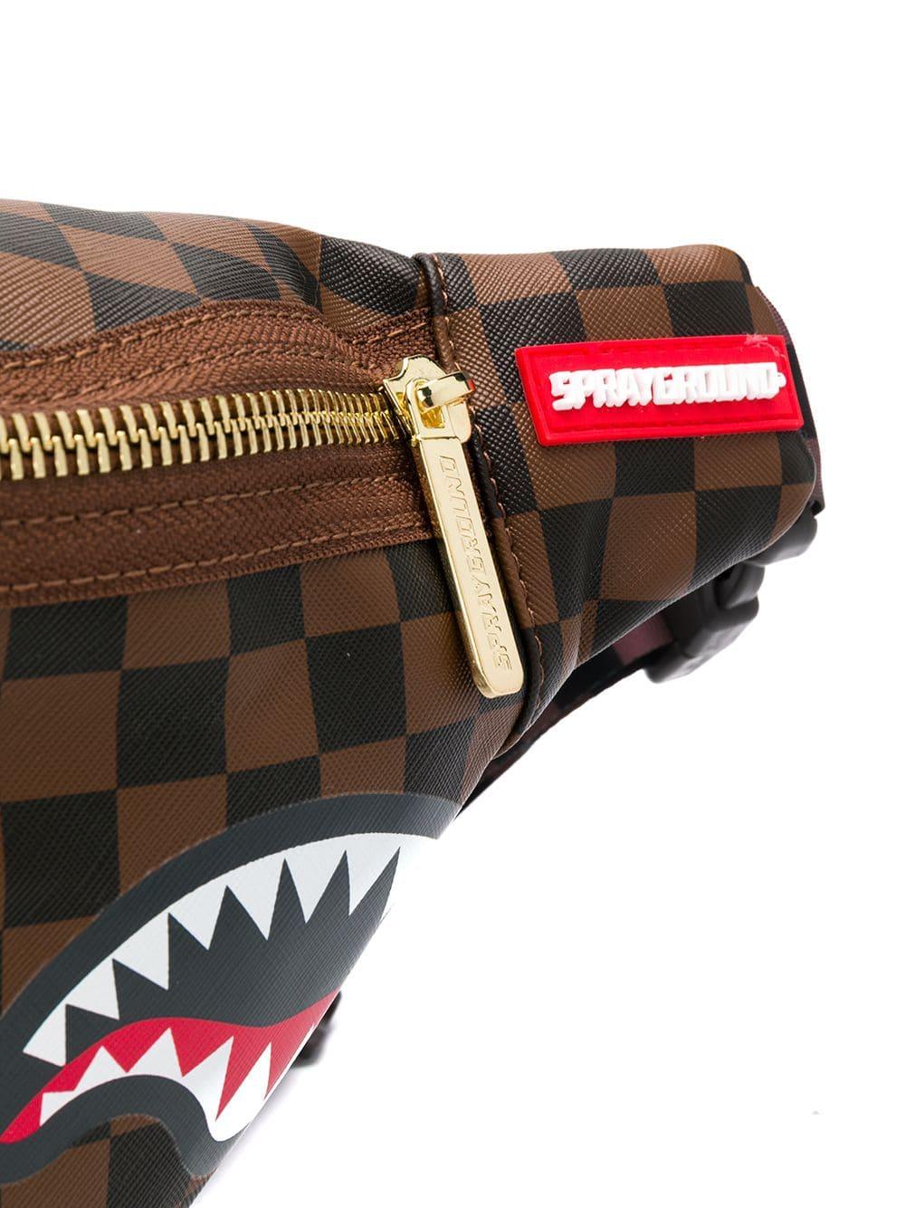 Sprayground Shark Print Belt Bag in Brown for Men | Lyst