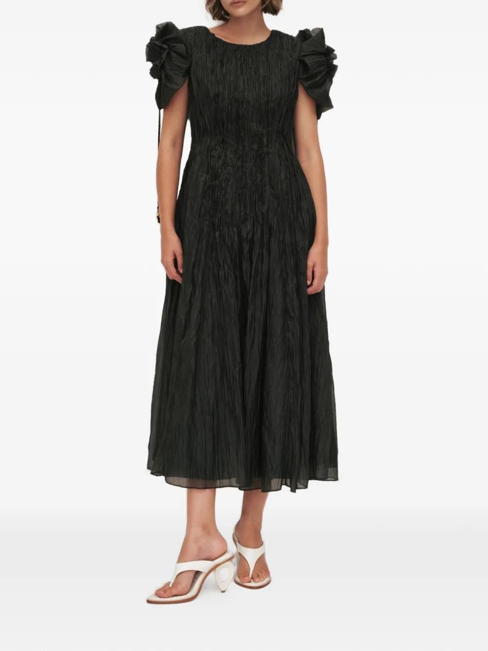 aje black puff sleeve dress Ether Puff Mini Dress | Black