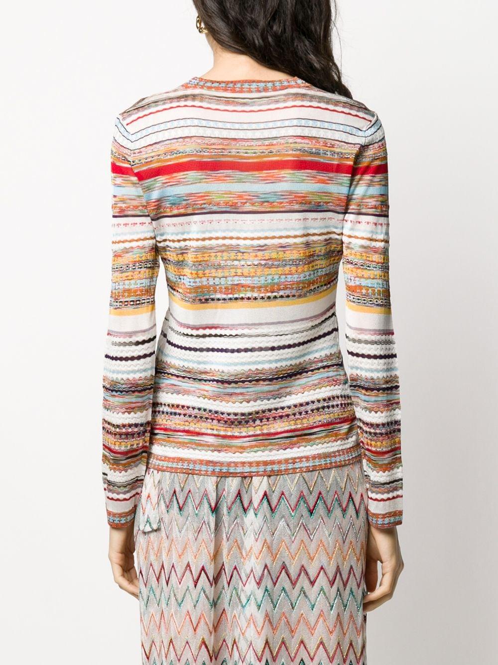 Missoni Cotton Abstract Stripe Cardigan in Orange - Lyst