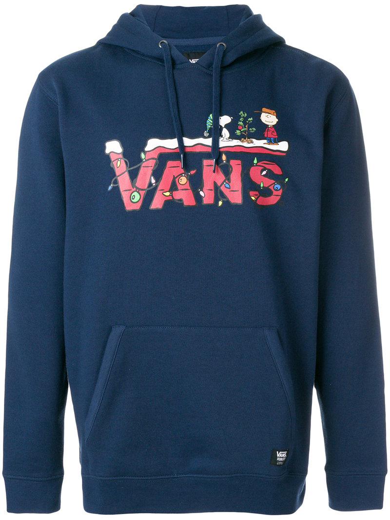 Vans Cotton Peanuts Christmas Edition Hoodie in Blue for Men - Lyst