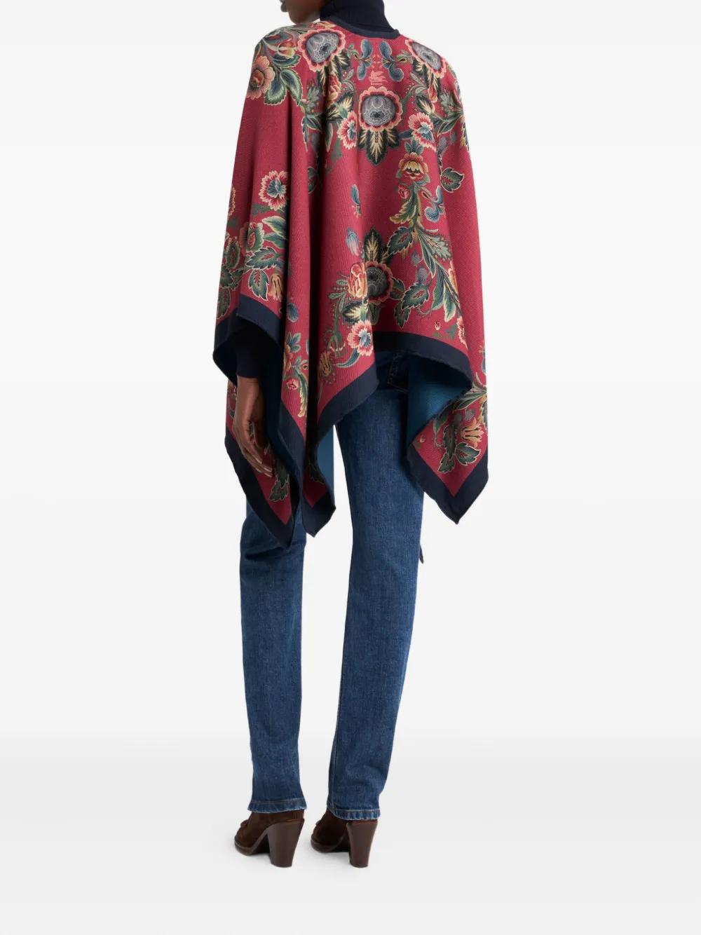 ポンチョ・ケープ Etro Cream Silk Poncho With Floral Paisley Print Etro Cream Silk Poncho With Floral Paisley Print Neutrals | Cape