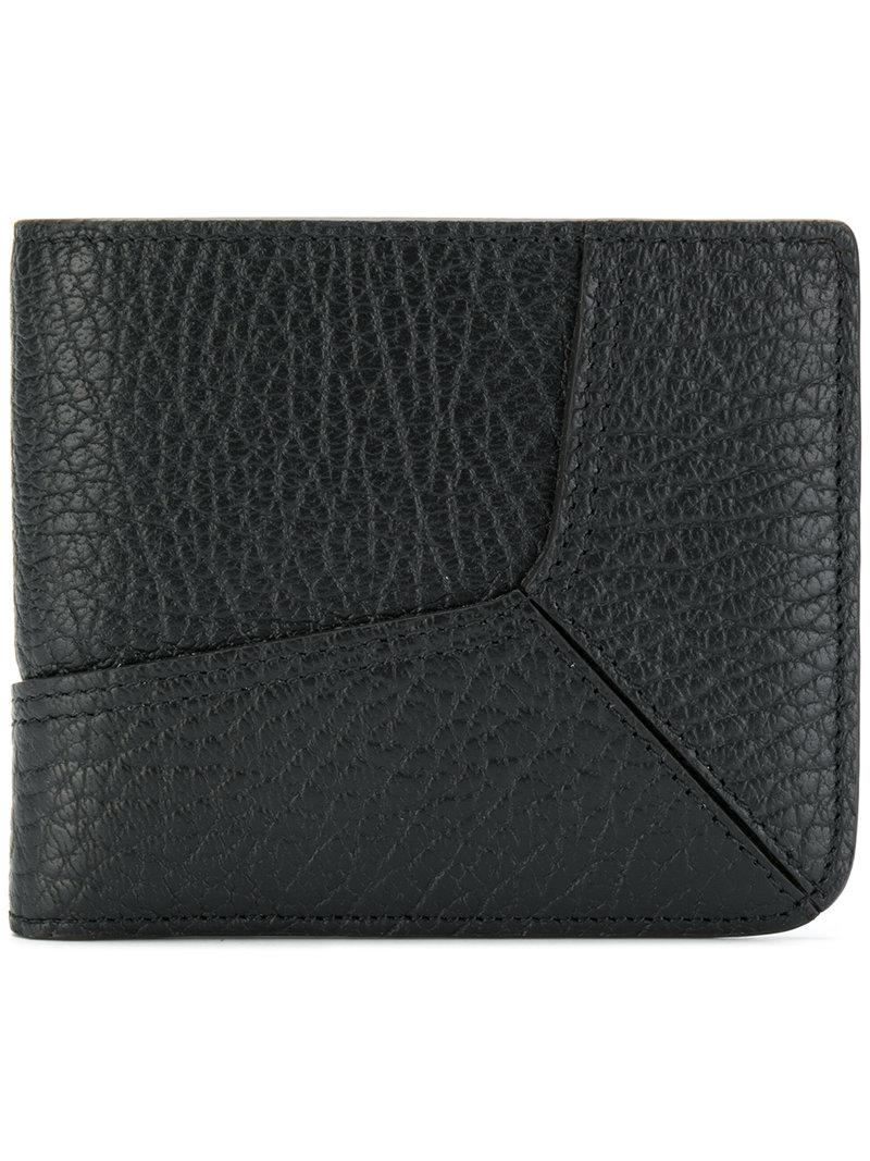 Maison Margiela Leather Paneled Billfold Wallet in Black for Men - Lyst