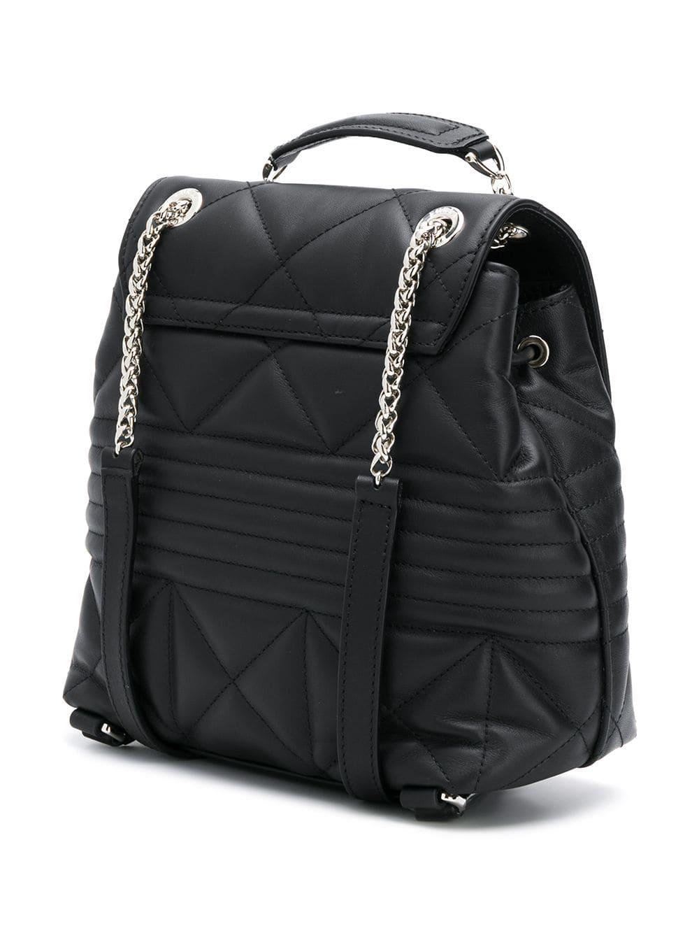 Furla Leather Mini Functional Backpack in Black - Lyst