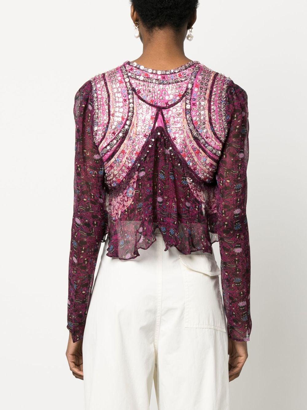 Isabel Marant Olaya Sequin-embellished Cropped Jacket in