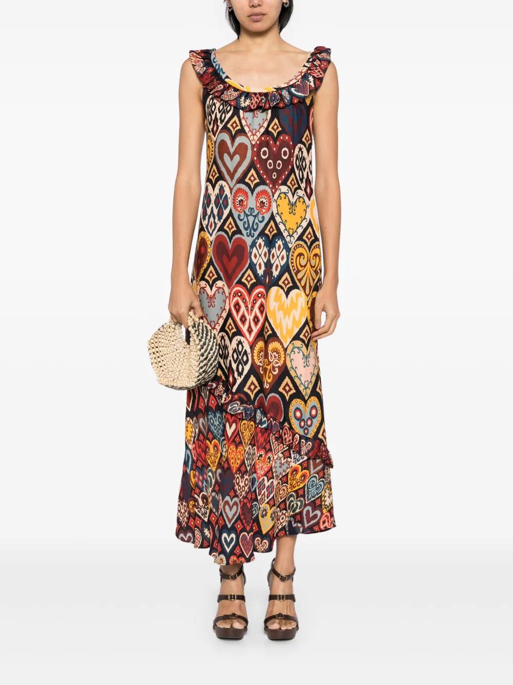 farm rio majestic hearts maxi dress Farm Rio Majestic Hearts Maxi Dress