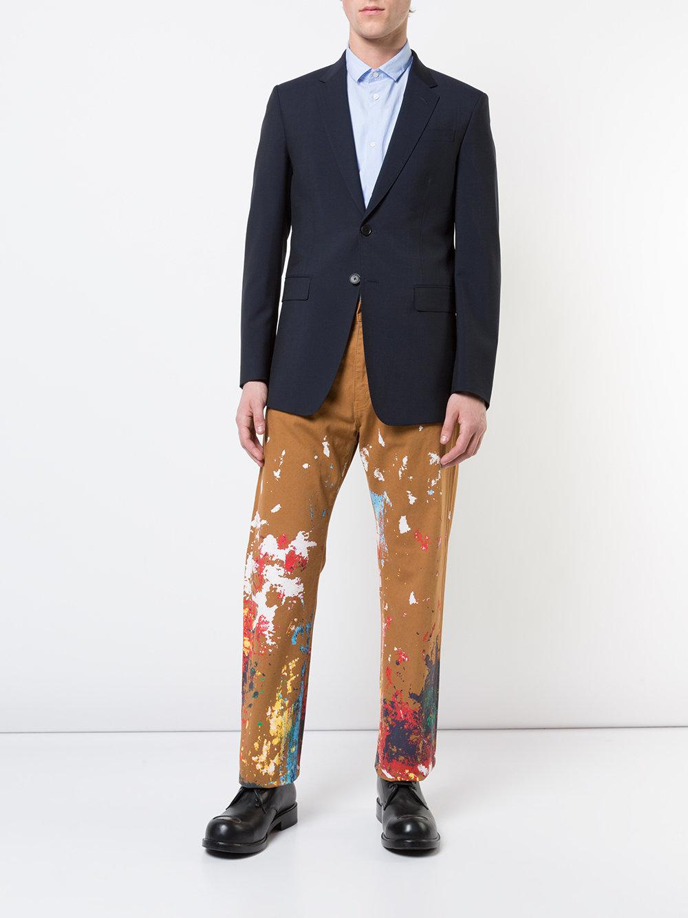 Junya watanabe paint splatter jeans hot sale