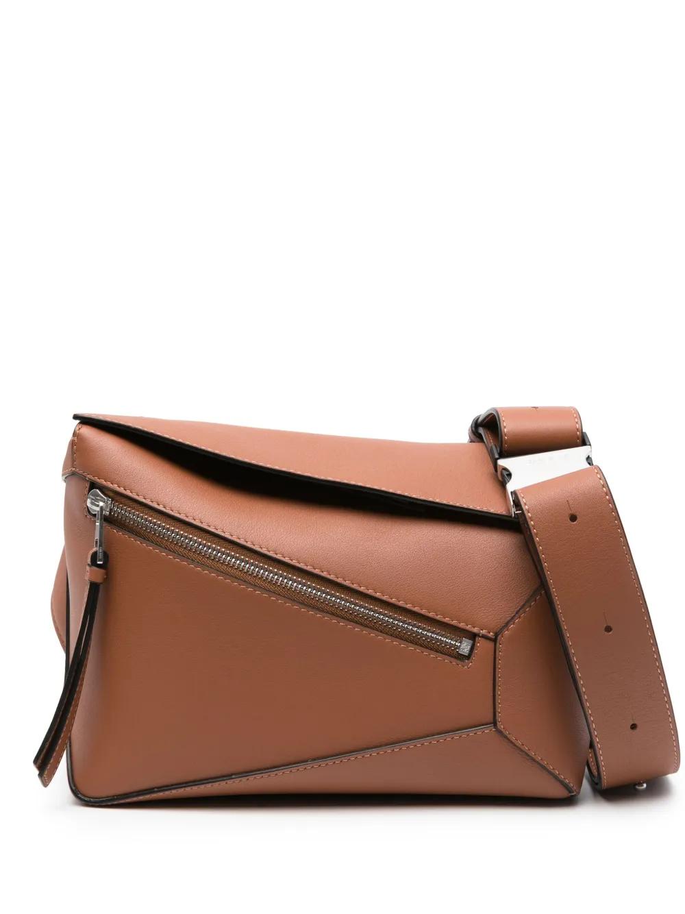 ショルダーバッグ LOEWE BROWN LEATHER SMALL PUZZLE BELT BAG Loewe Puzzle Small Crossbody Bag in Brown for Men | Lyst